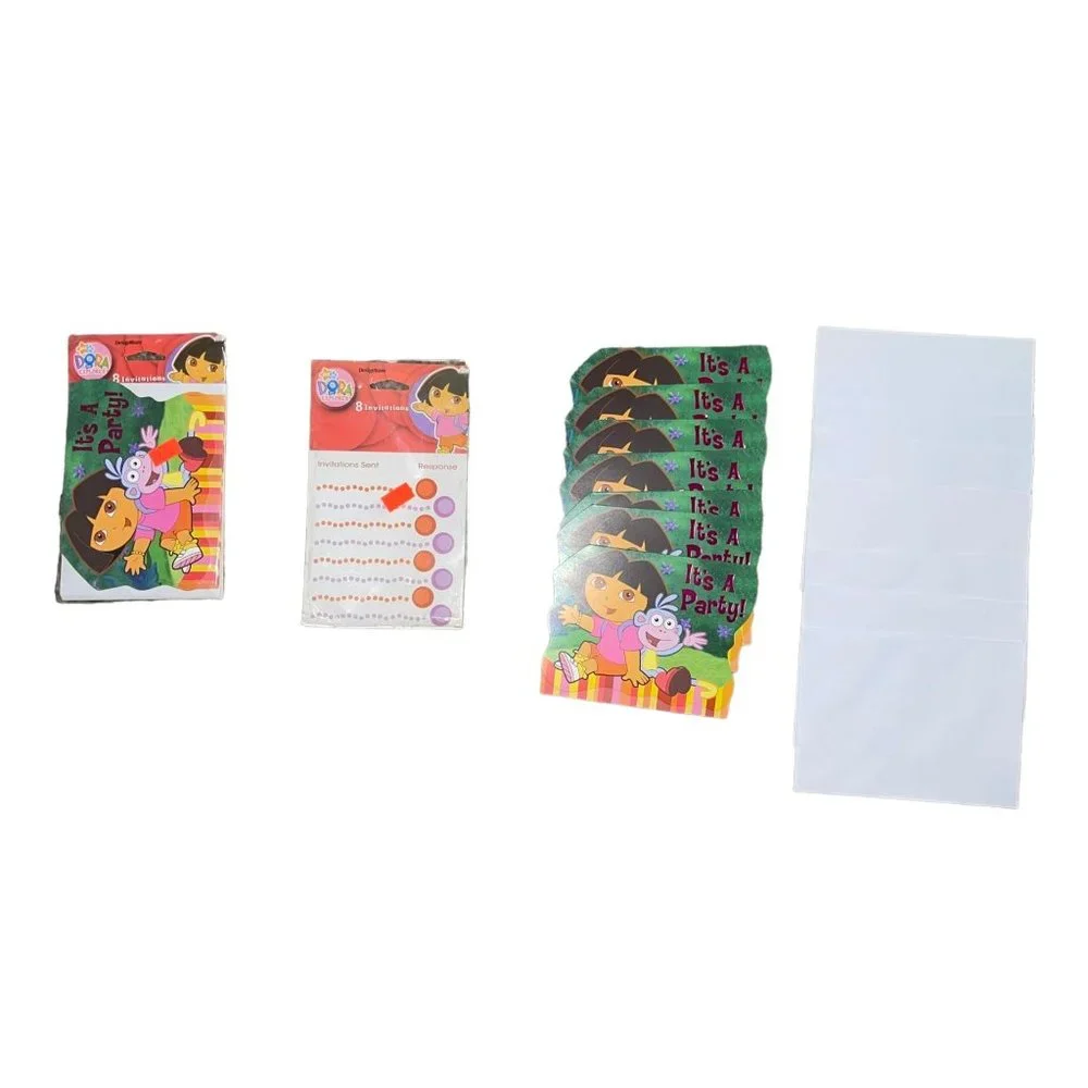 New Open American Greeting Dora The Explorer Birthday Party Invitations 2 Packs